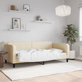 354042 vidaXL Кушетка, кремава, 100x200 см, плат