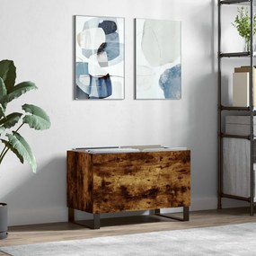 Sonata H Шкаф за винилови плочи опушен дъб 74,5x38x48 см инженерно дърво