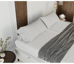 Кремаво тапицирано двойно легло с място за съхранение 140x200 cmTate – Maison de Rêve