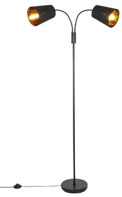 Модерна подова лампа черна 2-светлина - Carmen
