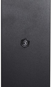 Модерен външен стълб черен с димно стъкло 70 см със сензор за здрач IP44 - Дания