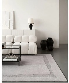 Светлосив вълнен килим 200x300 cm Morphic Rocca – Agnella