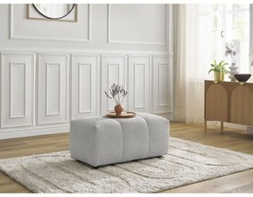 Светлосива табуретка от прежда с примки от букле Roxelane – Bobochic Paris