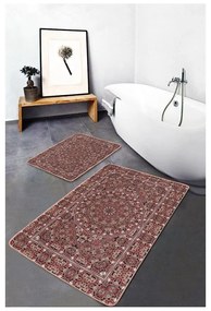 Кафяви кадифени килими за баня в комплект от 2 бр. 60x100 cm – Mila Home