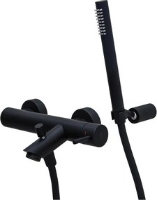 Paffoni - Комплект за вана с смесител LIGHT черен