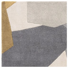 Ръчно изработен килим от рециклирани влакна в цвят жълта охра и сиво 120x170 cm Romy – Asiatic Carpets