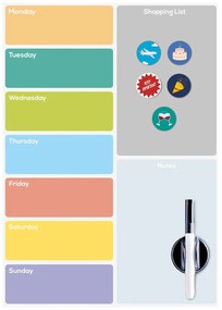 Магнитна дъска на хладилник Week Planner - Balvi
