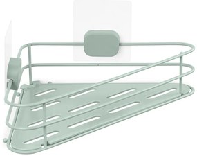 Зелен ъглов самоносещ метален рафт за баня Grena - Compactor