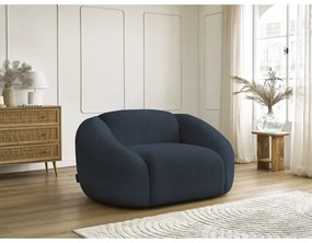 Тъмносиньо кресло от букле Tina – Bobochic Paris