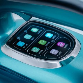 Разопакован: Ютия с LED дисплей Oliver Voltz OV51050L, 3200W, 350 мл, Керамична плоча, Самопочистване, Система против капене и варовик, Тюркоаз