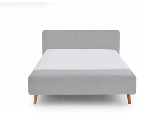 Сиво тапицирано двойно легло с място за съхранение с решетка 180x200 cm Mattis - Meise Möbel