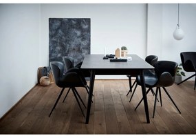 Черен тапициран трапезен стол с подлакътници Gaia – DAN-FORM Denmark