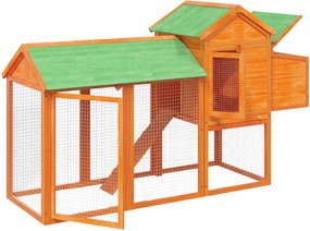 Кокошарник кафяв 193x65x117 см бор масив