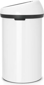 Кош за боклук Brabantia Touch Bin 647246, 60 л, Плавно и безшумно отваряне, Бял