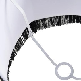 Абажур от коприна черен с сив 45 см - Granny