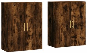 3195616 vidaXL Стенни шкафове, 2 бр, опушен дъб, 69,5x34x90 см