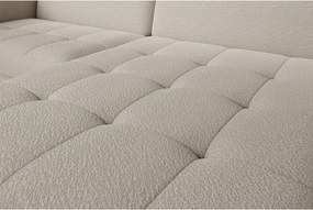 Бежов разтегателен ъглов диван с място за съхранение от букле (десен ъгъл) Gomsi – ELTAP