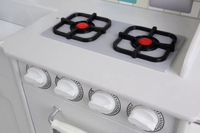 Дървена детска кухня с LED осветление, аксесоари и звукови ефекти