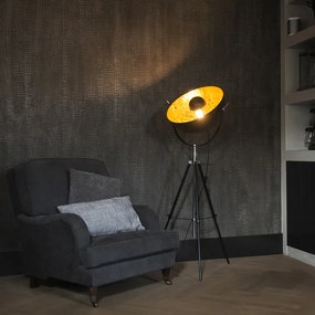 Индустриална подова лампа триножник черна - Magna 50 Eglip
