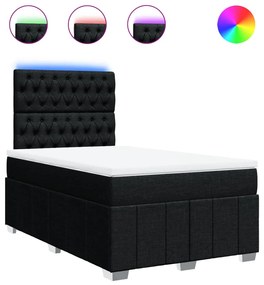 3293916 vidaXL Боксспринг легло с матрак, черно, 120x190 см, плат