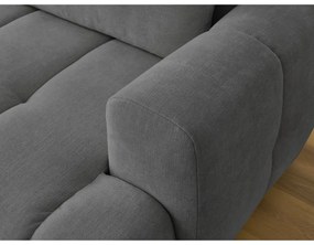 Тъмносив сгъваем/с място за съхранение ъглов диван (ляв ъгъл) Fuji – Bobochic Paris