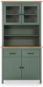 Зелена витрина от масивен бор 90x180 cm Miranda – Marckeric