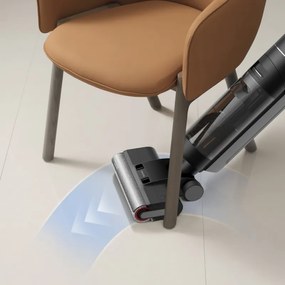 Вертикална прахосмукачка DREAME H12 Pro HHR25A, 300W, 0.7/0.9 л, 3 режима, 35 мин, Мокро/сухо, Гласови известия, LED, Автоматично сушене на мопа, Черен/сив