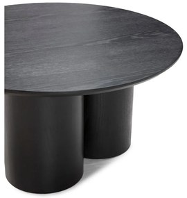 Черна кръгла масичка за кафе ø 80 cm Lua – MOME