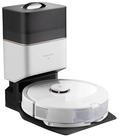 Прахосмукачка робот Roborock Q8 max+ Q8MP02-00, 59W, Wi-Fi, Гласово управление, 5500 Pa, Сухо и мокро почистване, Автономия до 240 мин, Бял/черен