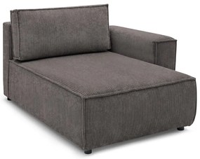 Светлокафяв модул за диван от велур, десен ъгъл Nihad модул - Bobochic Paris