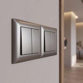 Двойна рамка за контакти OSTE JNH014-2F Grey