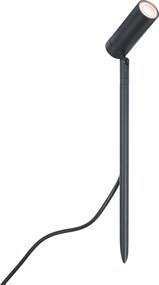 Градински LED прожектор черен 40см регулируем IP65 с кабел и щепсел - Carl