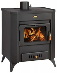 Камина Prity WD R, 15 kW, 130 мм, 78х65х55 см, Черен