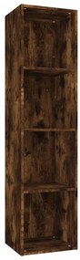 815246 vidaXL Шкаф за книги/ТВ шкаф опушен дъб 36x30x143 см инженерно дърво