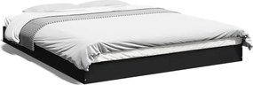 842008 vidaXL Рамка за легло без матрак Черно 160x200 см инженерно дърво
