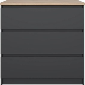 Тъмносив скрин 77x76x50 cm Naia – Tvilum