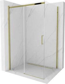 Mexen Omega плъзгаща се душ кабина 120 x 90 см, прозрачна, златна - 825-120-090-50-00