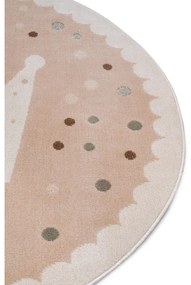 Бежов детски килим ø 140 cm Crown - Hanse Home