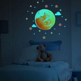 Детски стикер за стена 30x30 cm Dreamy Fox - Ambiance