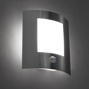 Модерна външна стенна лампа стомана сензор за движение IP44 - Emmerald 1