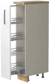 Висок подов шкаф Modena K14-30-1KZ-Gray light - White glossy