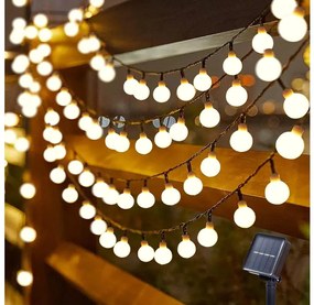 Brilagi - LED Соларни декоративни лампички BUBBLE 50xLED/8 функции 7m IP65 топло бяло