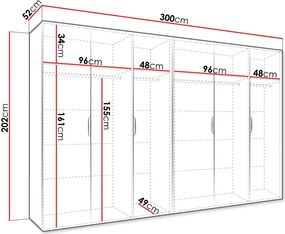 Гардероб Малага шесткрилен-Артизан