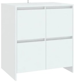 809764 vidaXL Бюфет, бял, 70x41x75 см, инженерно дърво
