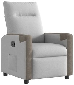 4104838 vidaXL Recliner Chair Cloud Grey Fabric