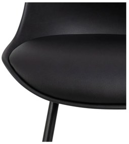 Черен бар стол (височина на седалката 76 cm) Tina – Actona