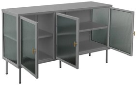 Сива метална витрина 130x75 cm Rosalie – Støraa