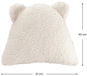 Кремава детска възглавница за диван от букле Bear – Wigiwama