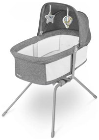 Lionelo - Портативна бебешка кошара MALIN, каменносив