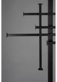 Черна стоманена стойка за връхни дрехи 71x185 cm Rumex – Dutchbone